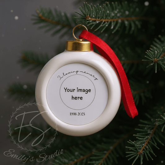 3D Ceramic memorial Bauble