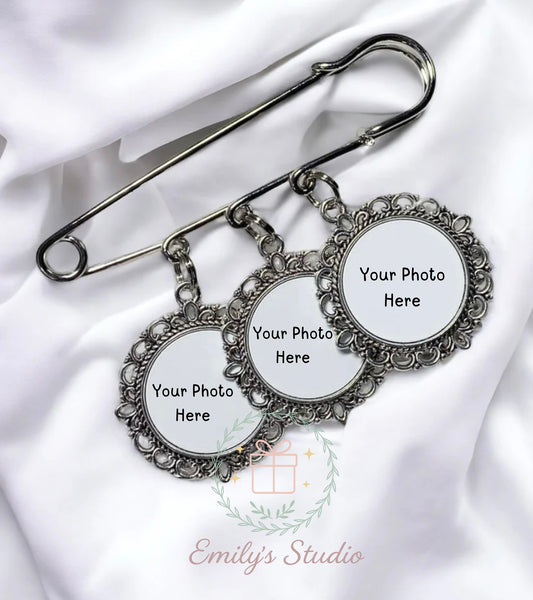 BOUQUET CHARM - 3 PENDANTS & PIN 20MM