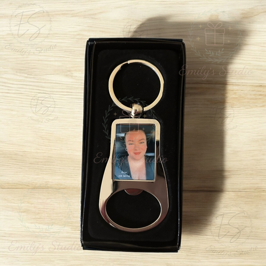 Photo Bottle Opener Key ring