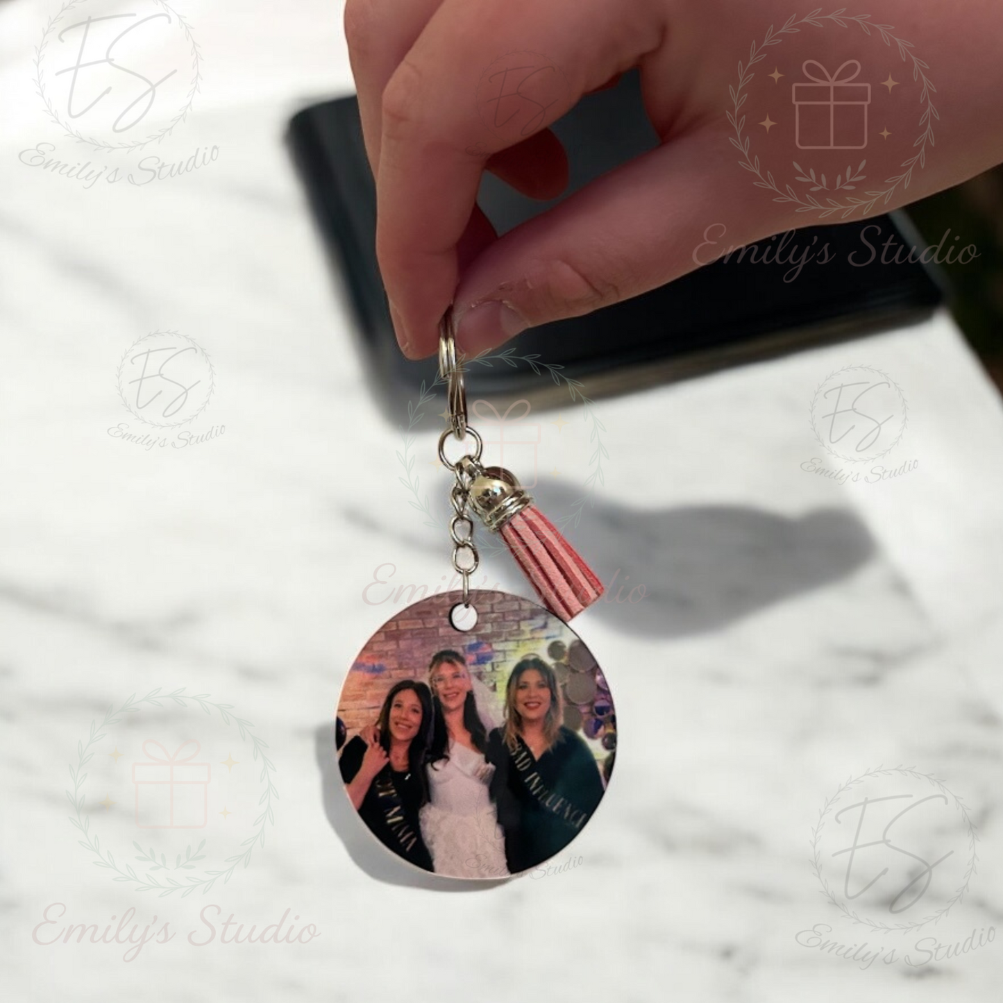 Double sided Photo key rings