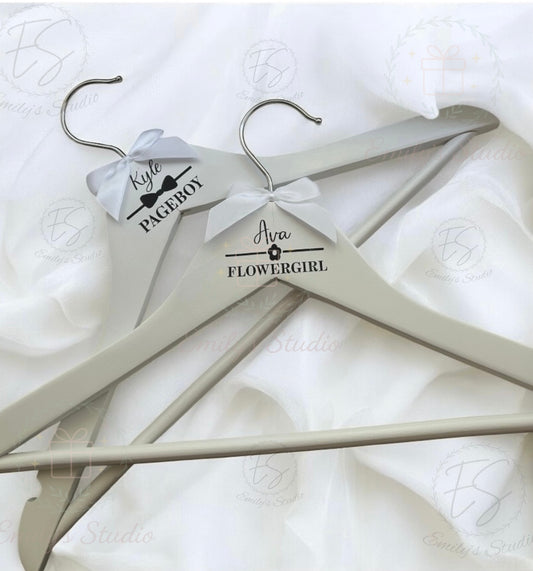 Personalised Kids Hangers for Pageboys/Flowergirls
