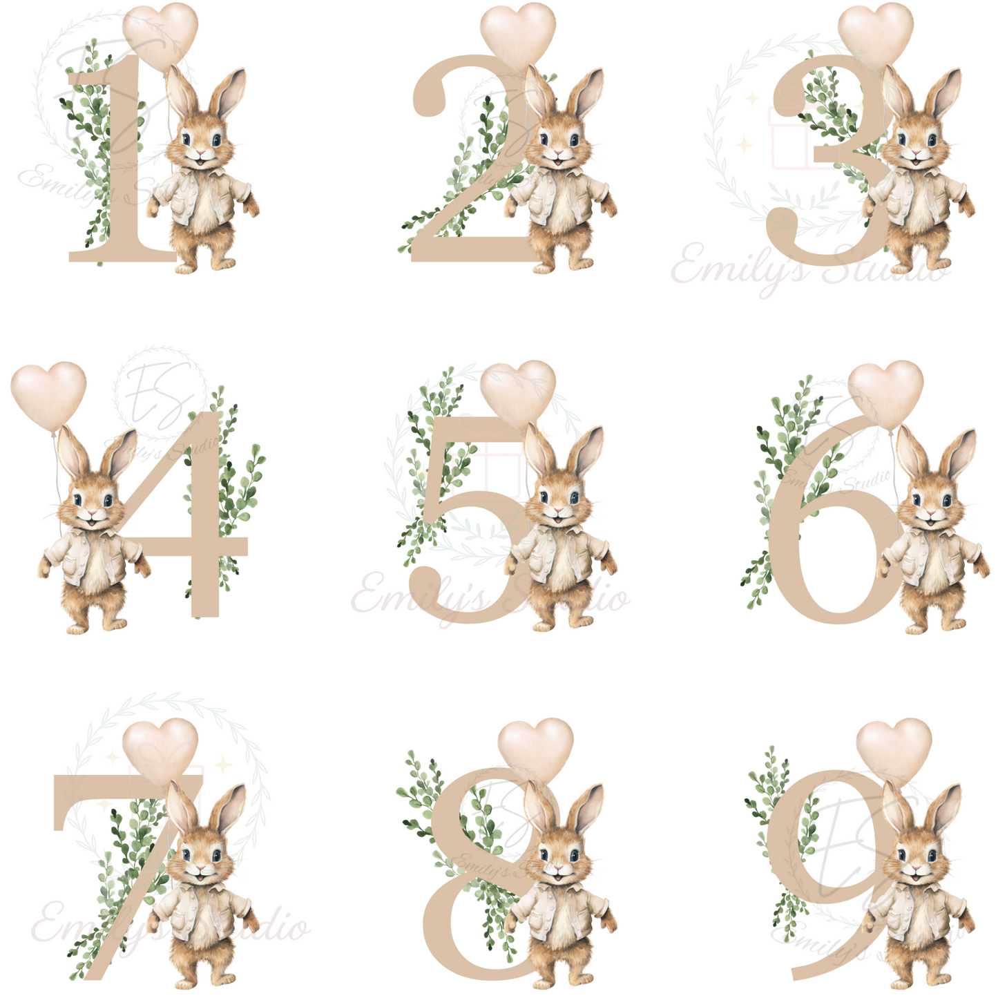 Boy beige bunny “when I wake I will be” pjs