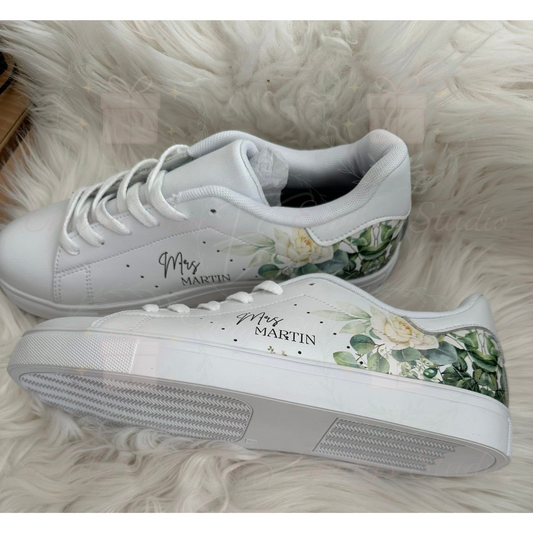 Wedding Custom Print Trainers