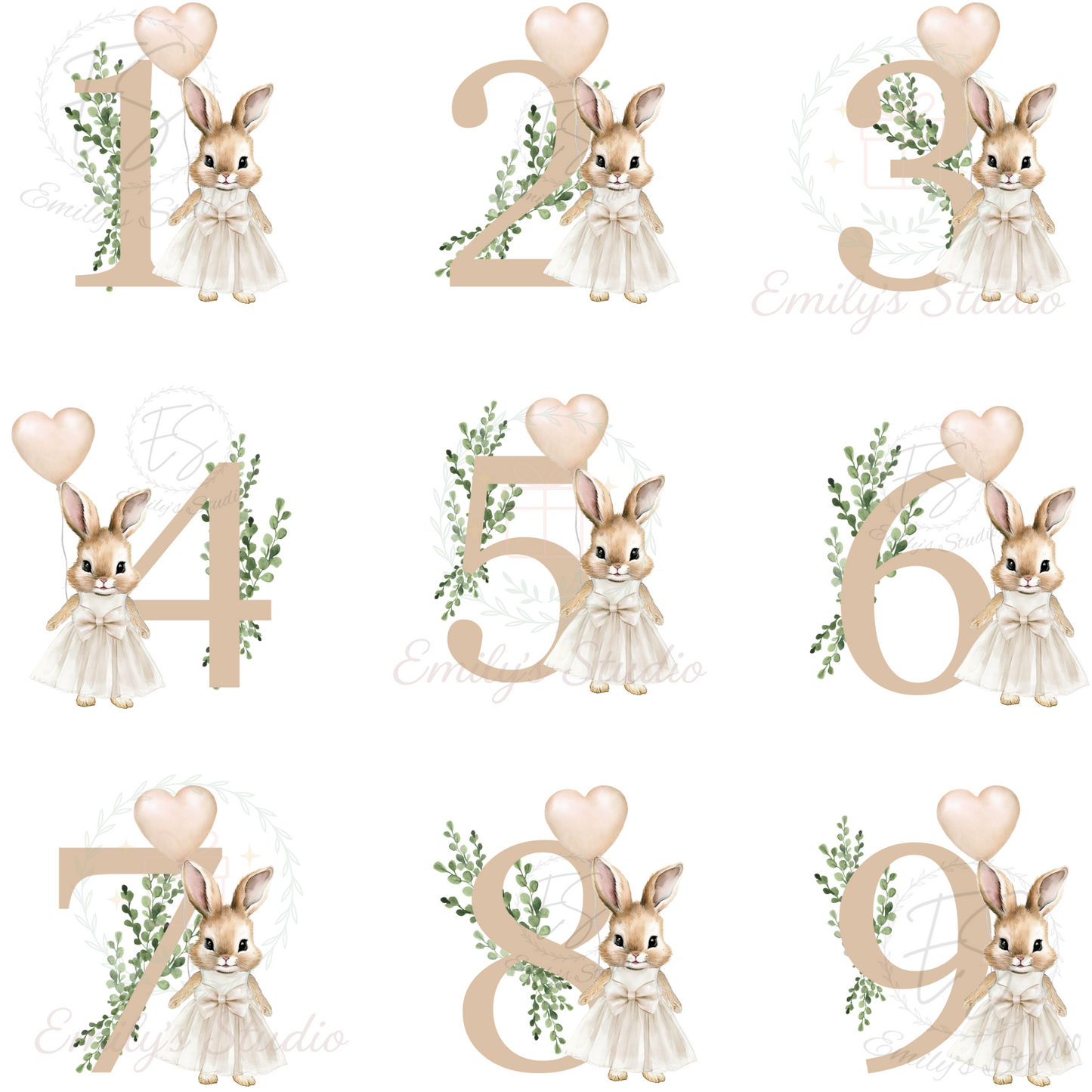Girl beige bunny “when I wake up I will be”