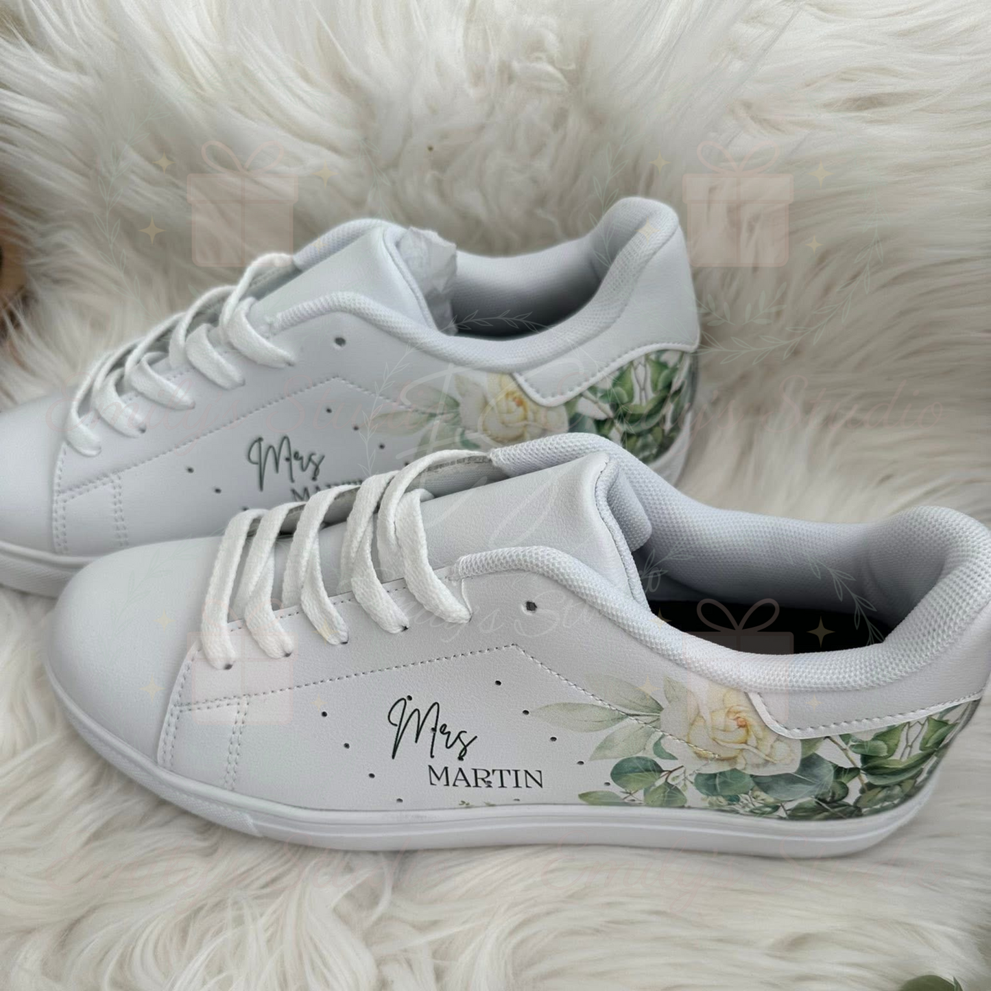 Wedding Custom Print Trainers