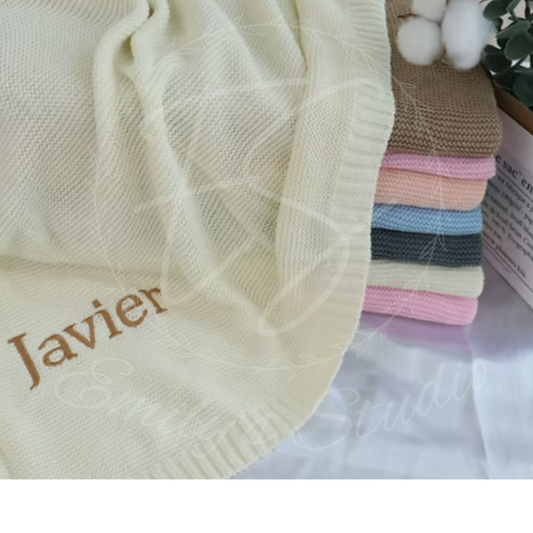 Embroidered Knitted Blanket