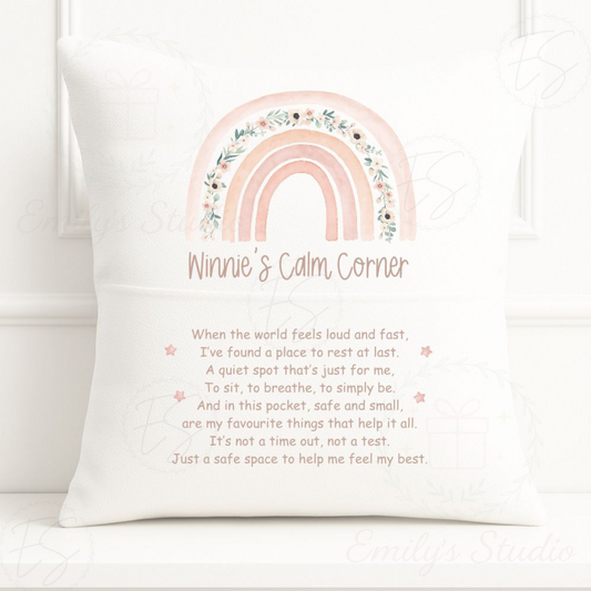 Calm Corner Pocket Cushion - Sensory Cushion Personalised Cushion