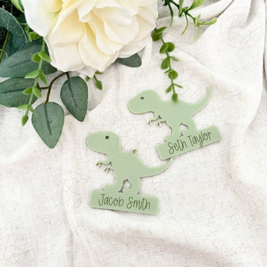 Sage Green Dino Keyring