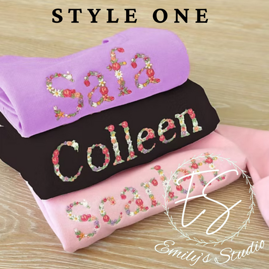 Floral Embroidered Sweater (Adults)