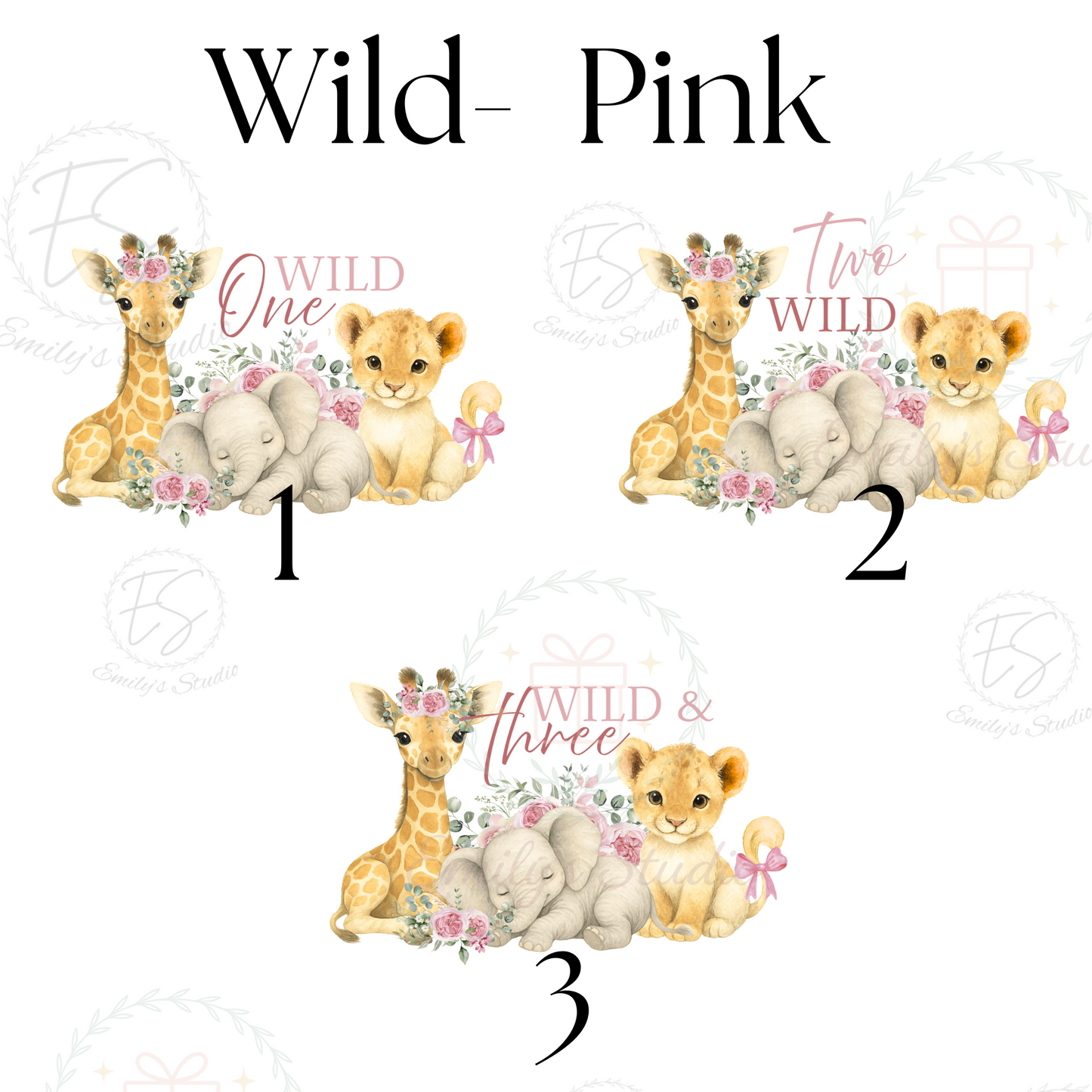 Wild 1,2 & 3 birthday T-shirt
