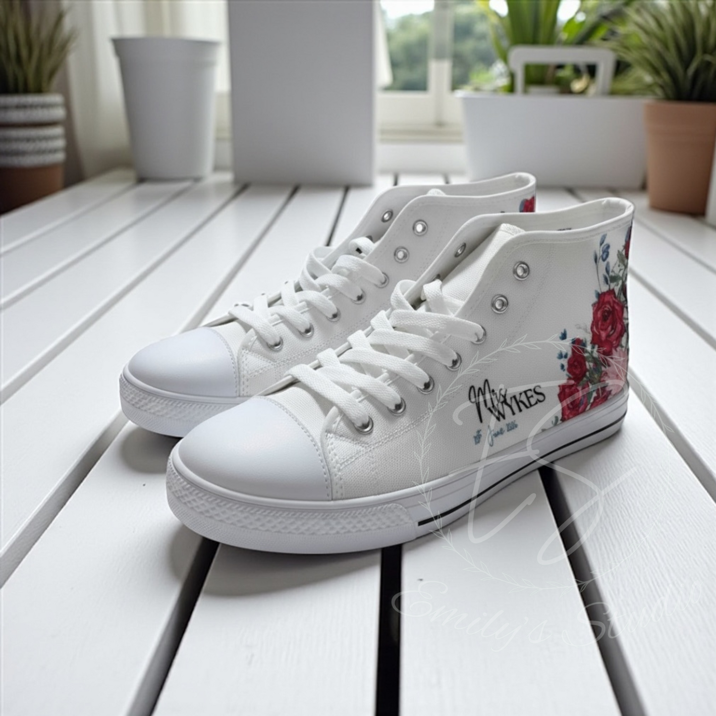 Wedding Custom Printed HighTOP Trainers