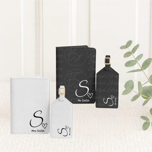 His & Her passport covers & tags