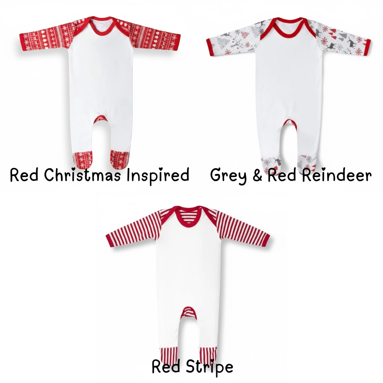 Baby Christmas Rompers to Match Family Christmas Pyjamas