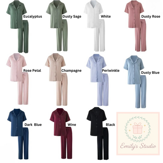 Adult Modal Short Top/ Long Bottoms