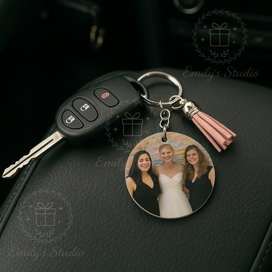 Double sided Photo key rings