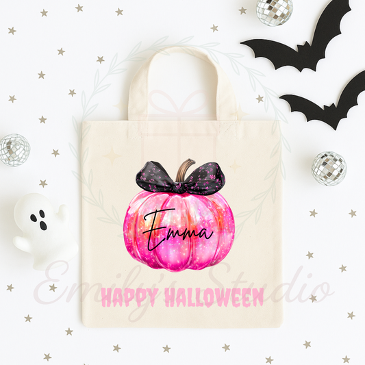Mini tote Iridescent pumpkin Halloween bags