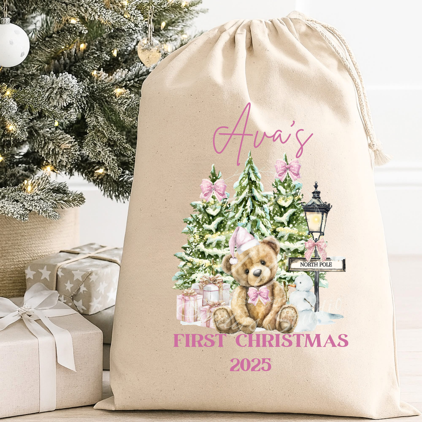 Teddy Christmas sacks