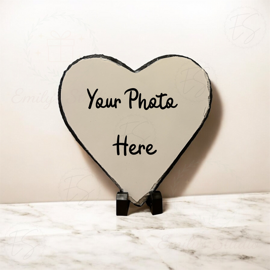 Heart-Shaped Photo Slate – A Timeless Keepsake