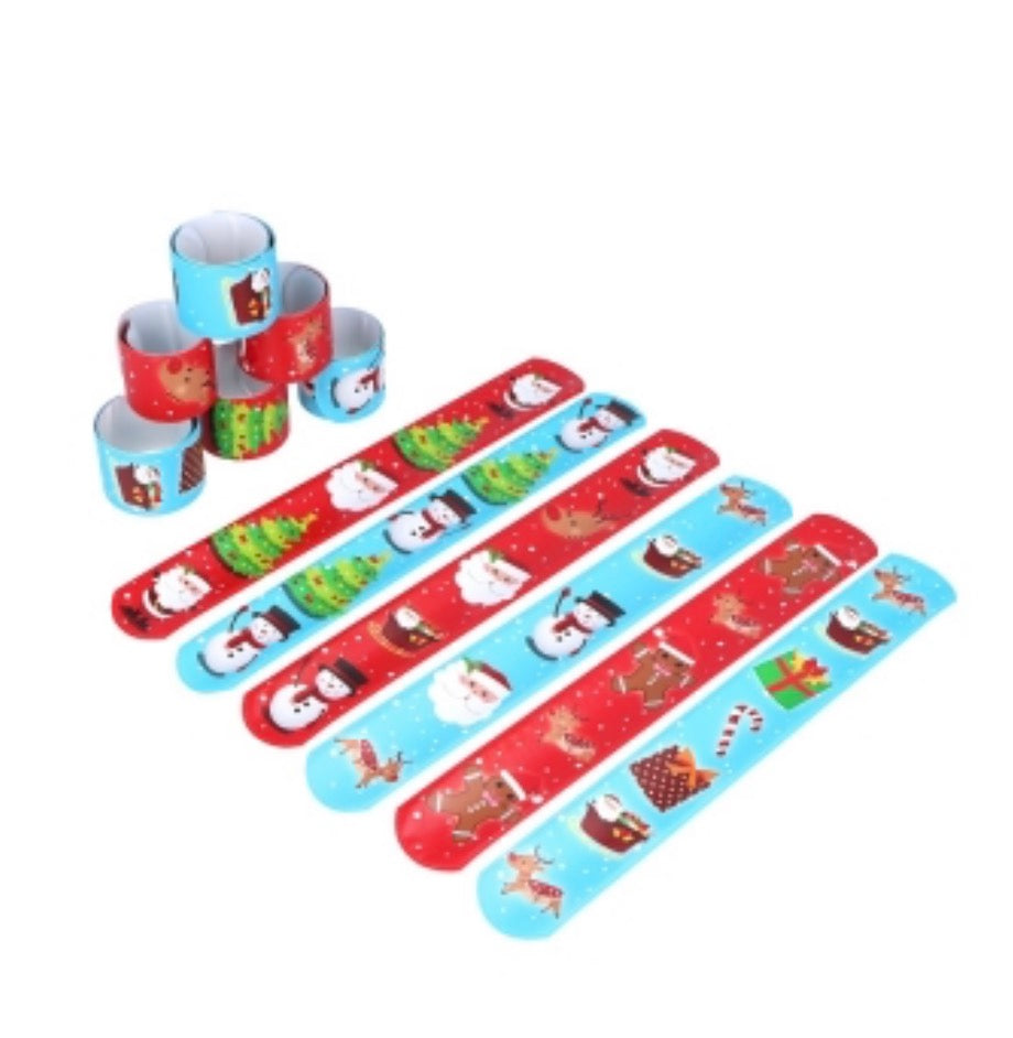 Christmas Snap Bracelet | Festive Snap Band | Christmas Eve Box Filler | Children’s Stocking Filler | Assorted Christmas Designs