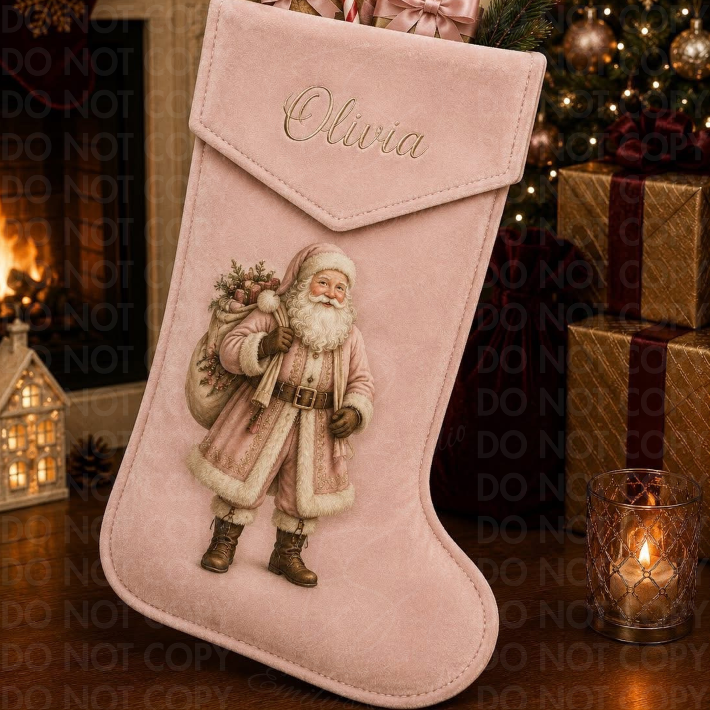 Personalised Christmas Stocking | Luxury Christmas Stocking | Custom Santa Stocking | Personalised Xmas Stocking | Christmas Eve Stocking | Keepsake Gift-vinyl only