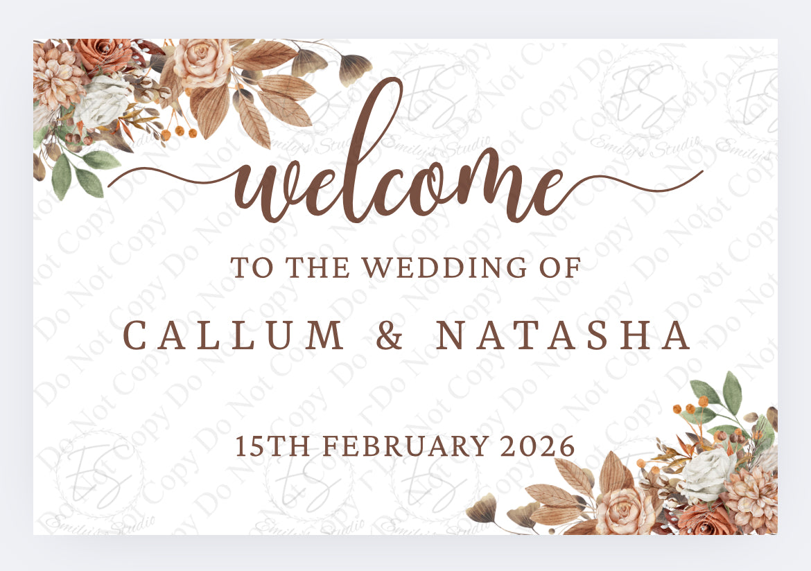 A2 Wedding Sign Design Service & Print