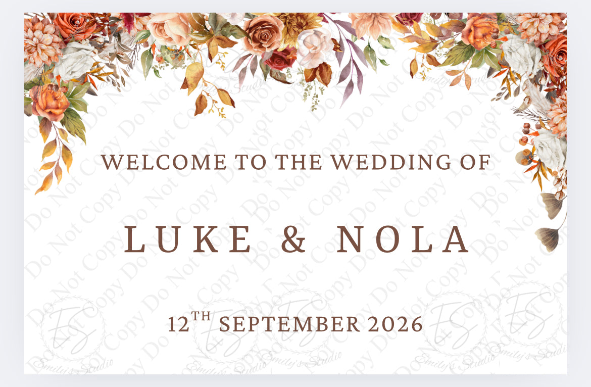 A2 Wedding Sign Design Service & Print