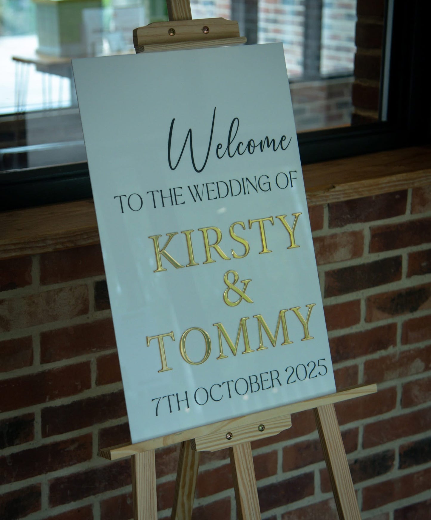 Welcome To The Wedding Sign With Acrylic 3D Wording Welcome Board