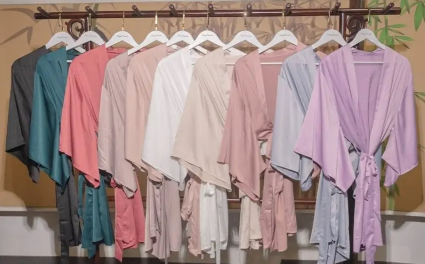 Plain Edge Robe Floaty Sleeves