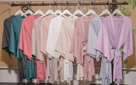 Plain Edge Robe Floaty Sleeves
