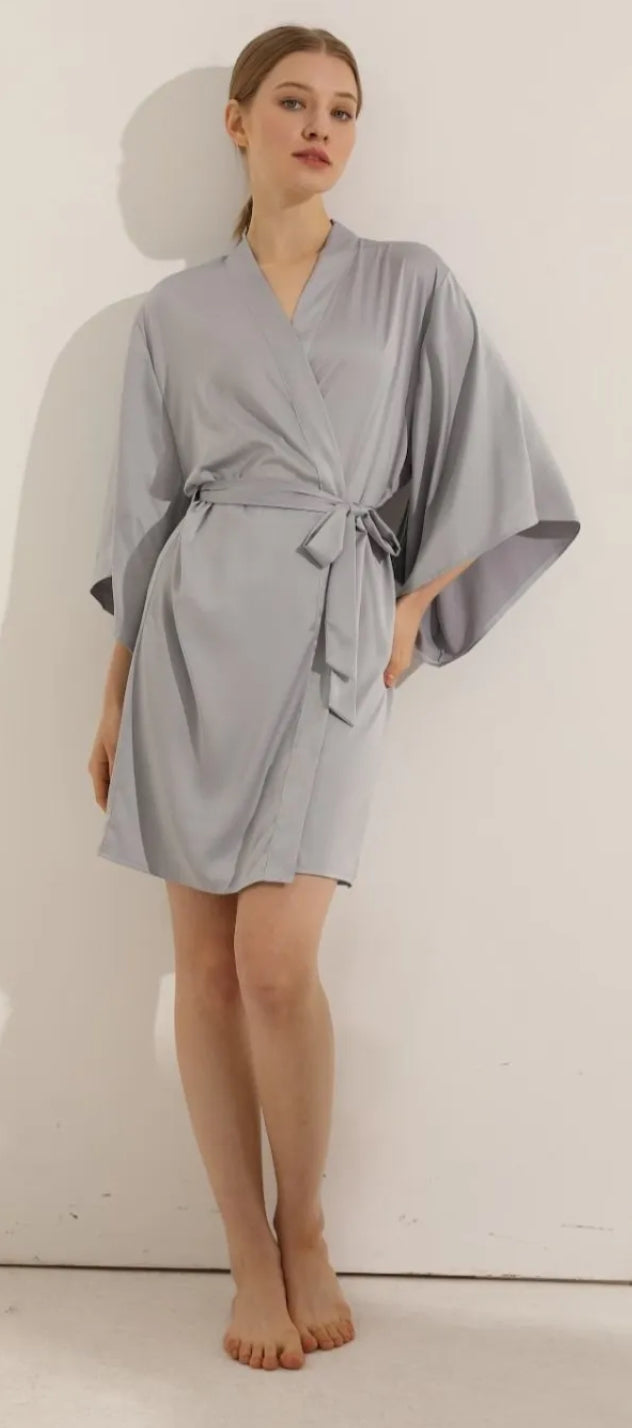 Plain Edge Robe Floaty Sleeves