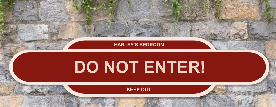 Personalised Train style Sign