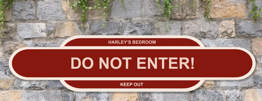 Personalised Train style Sign