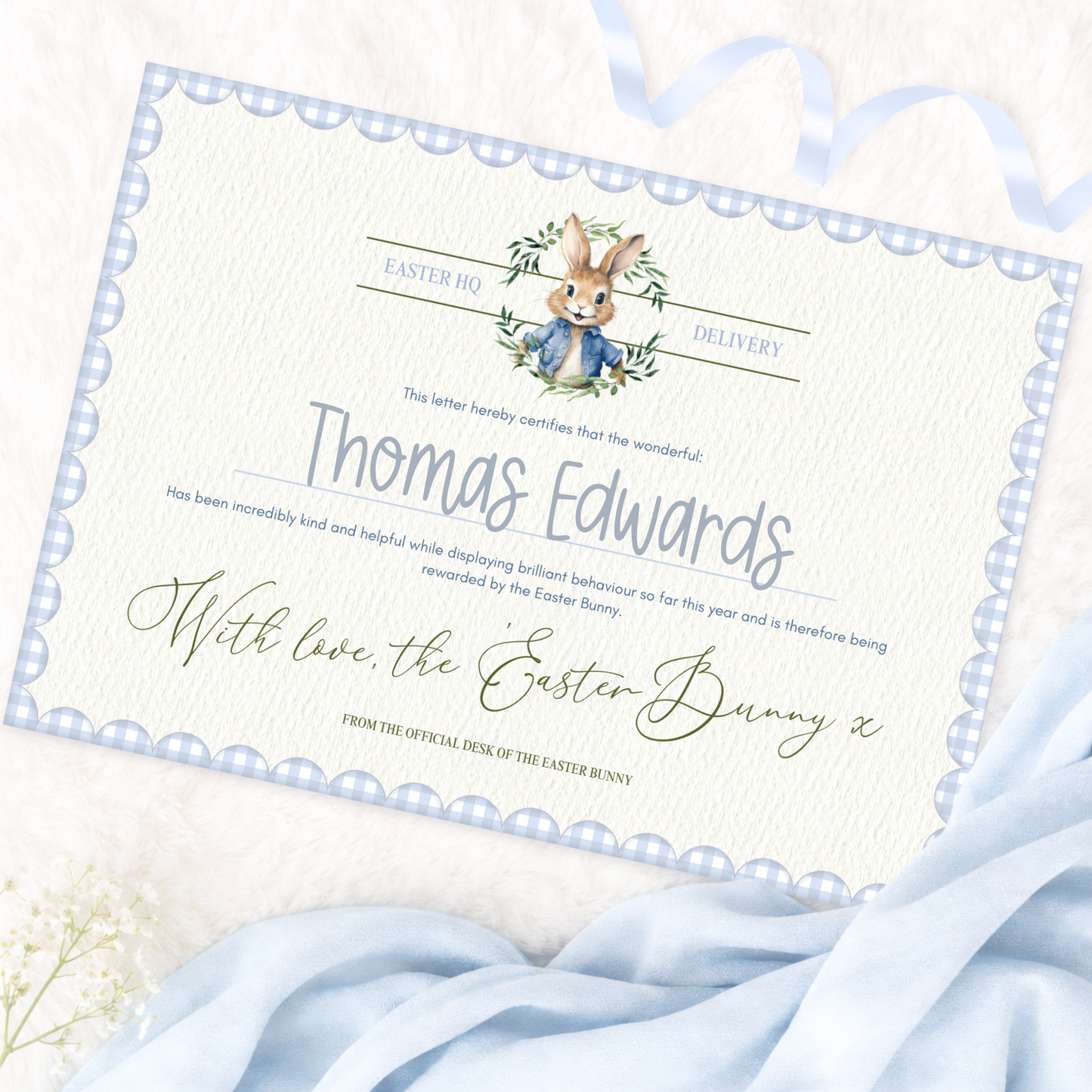 Easter Certificate