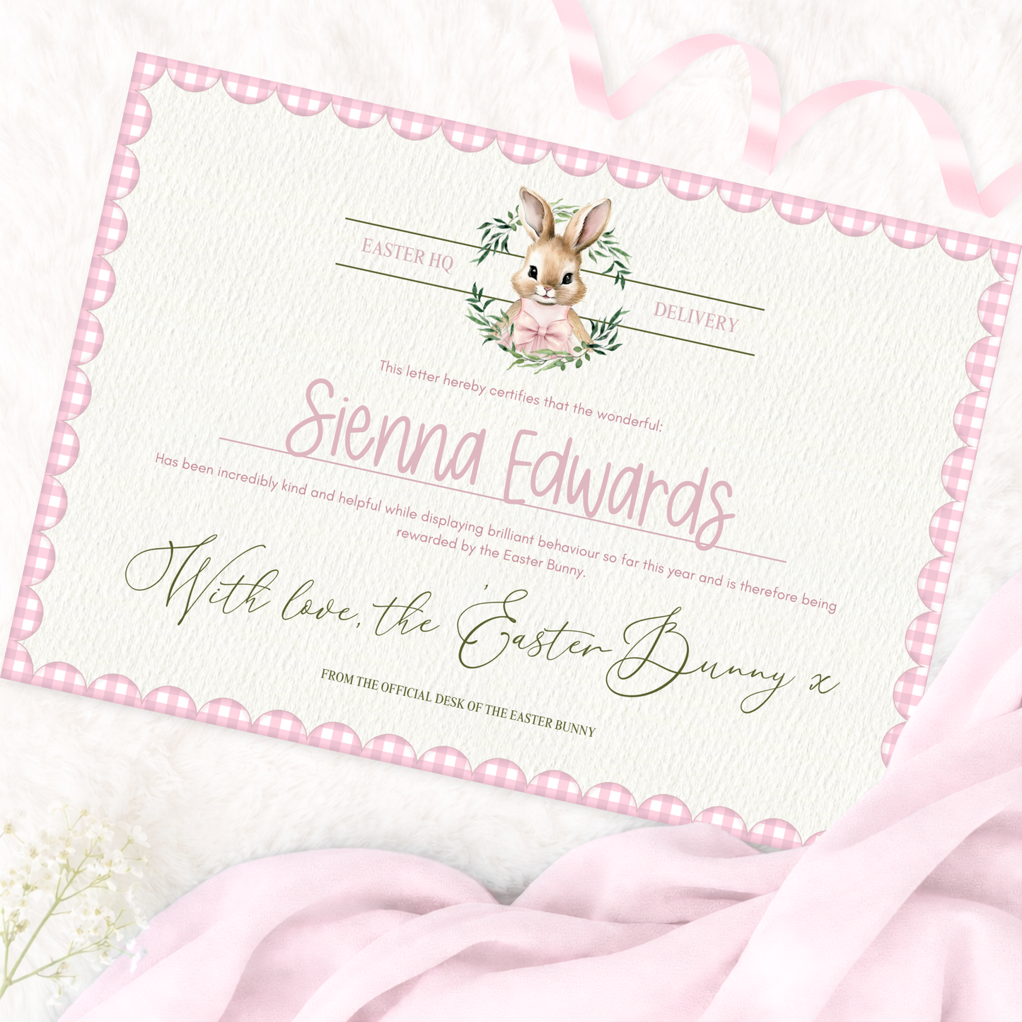 Easter Certificate