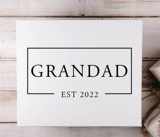 Personalised Square EST Fathers Day Magnetic Box