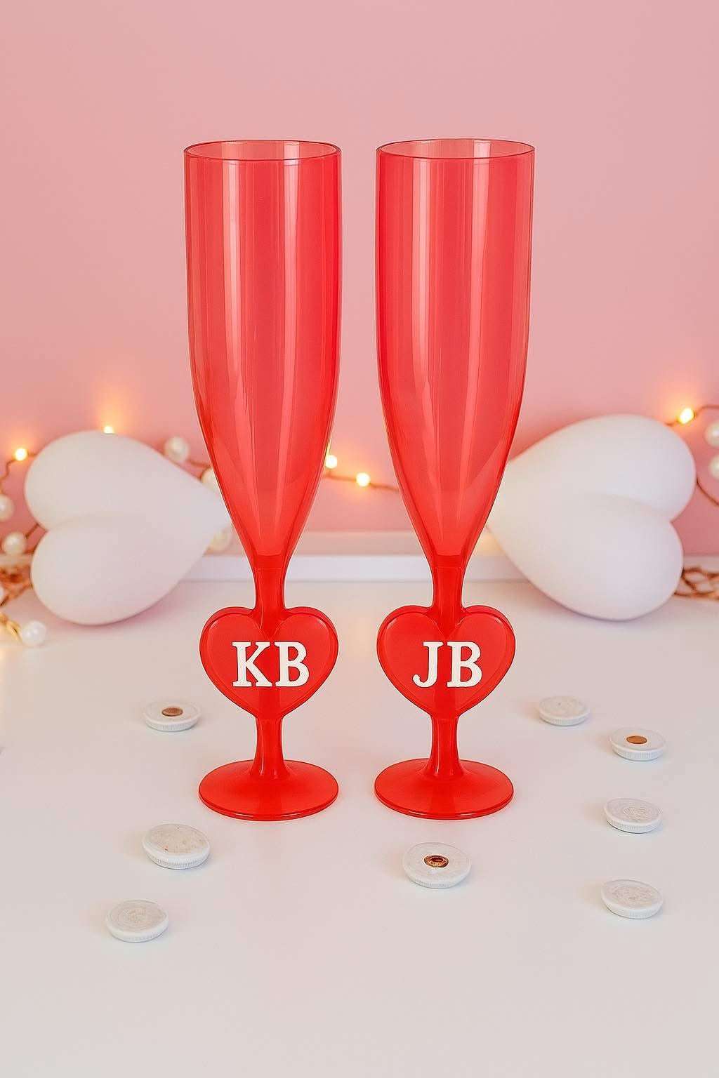 Personalised Heart Flutes x2