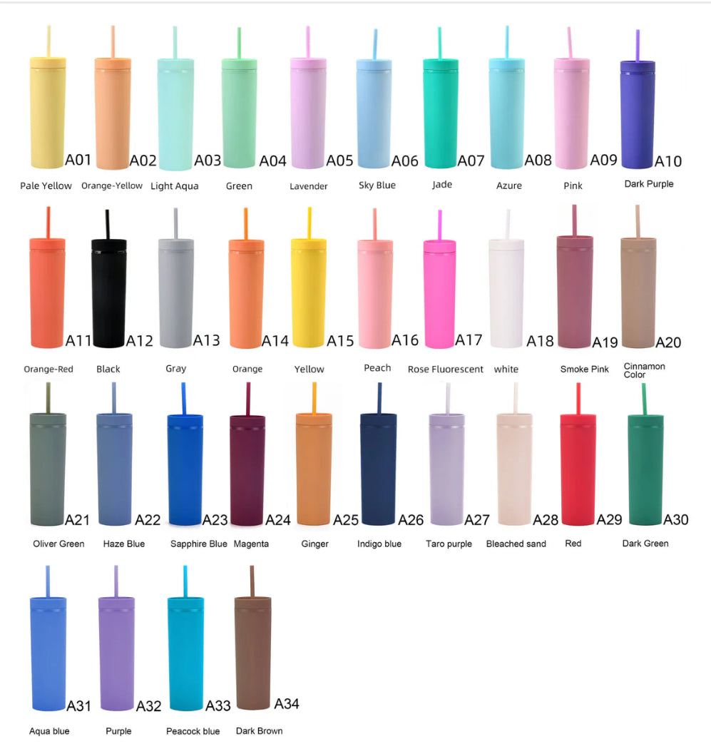 Personalised wedding 16oz Skinny Tumbler