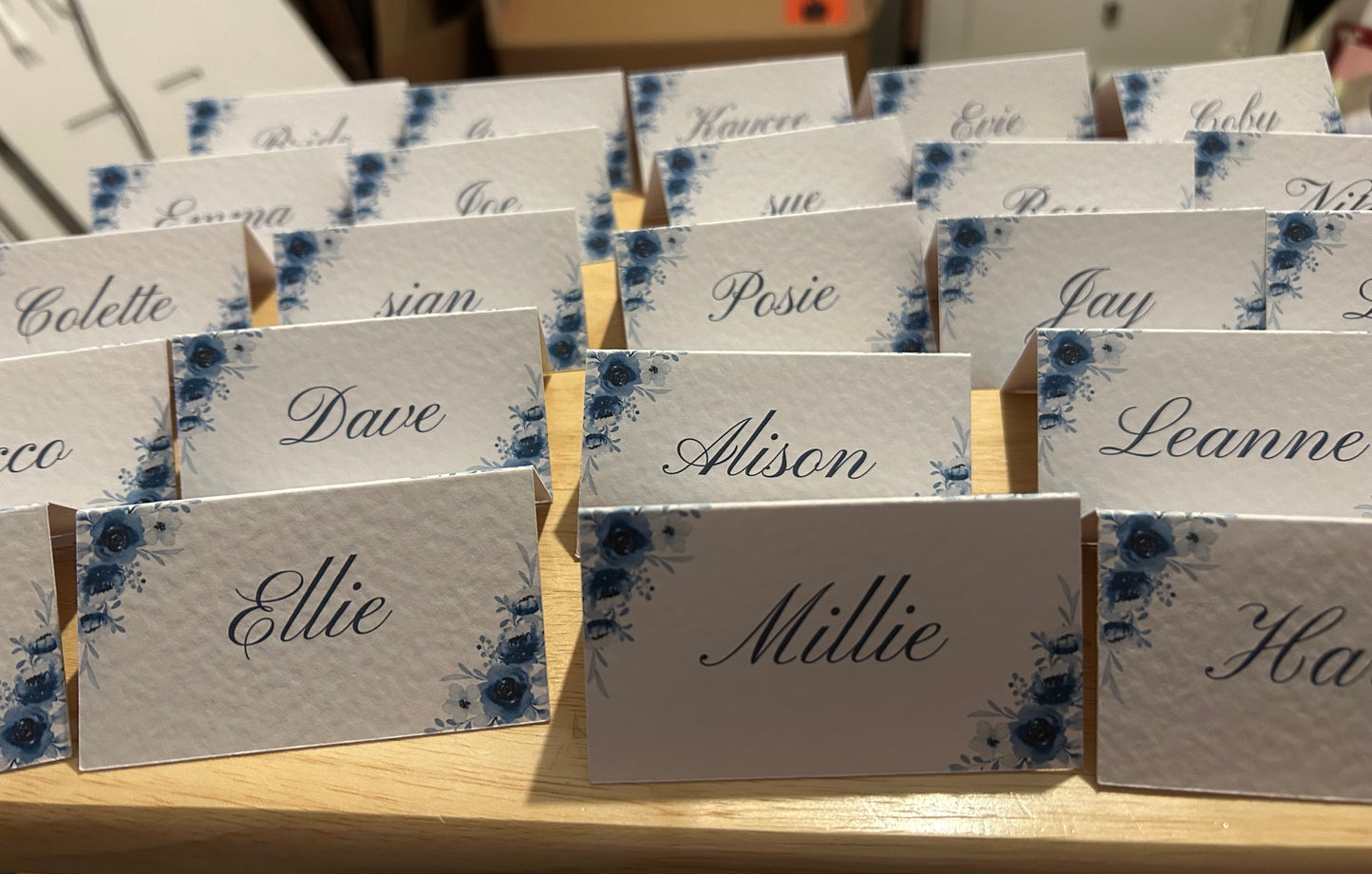 Folded Name place cards