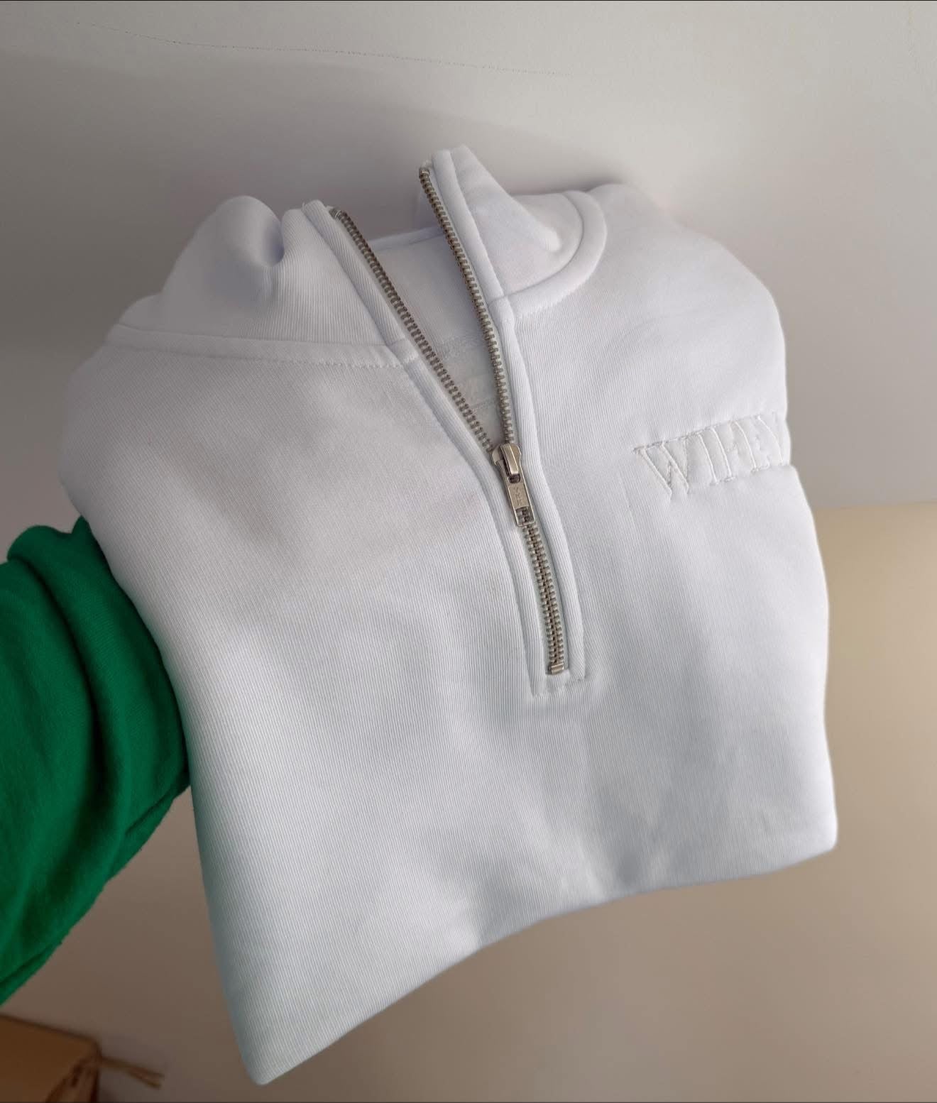 Embroidered 1/4 Zipper Jumper