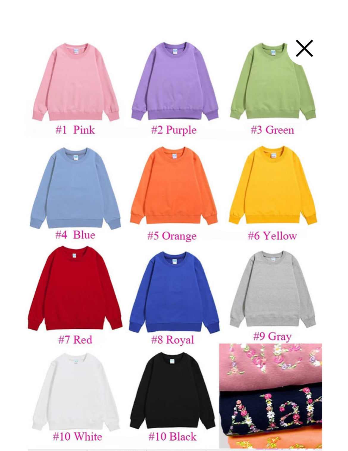 Floral Embroidered Sweater (kids)