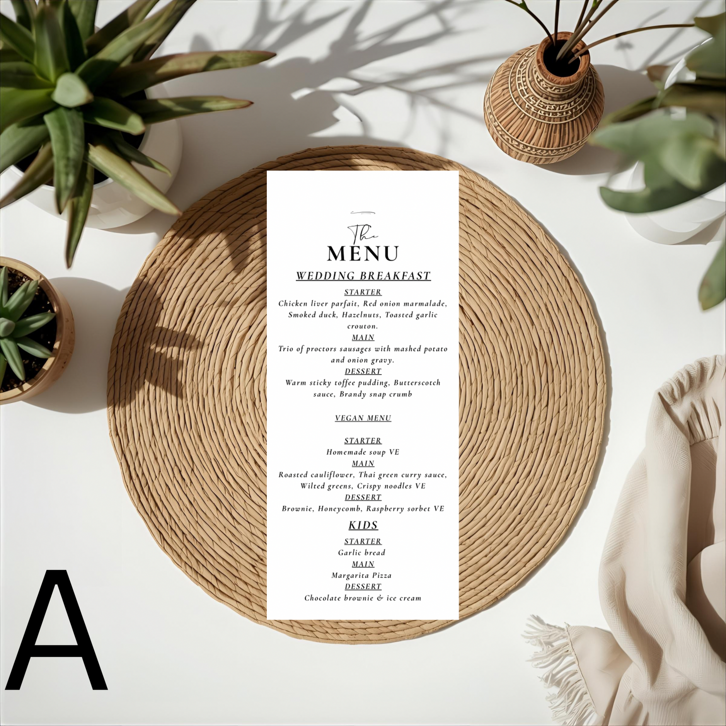 Menu Cards