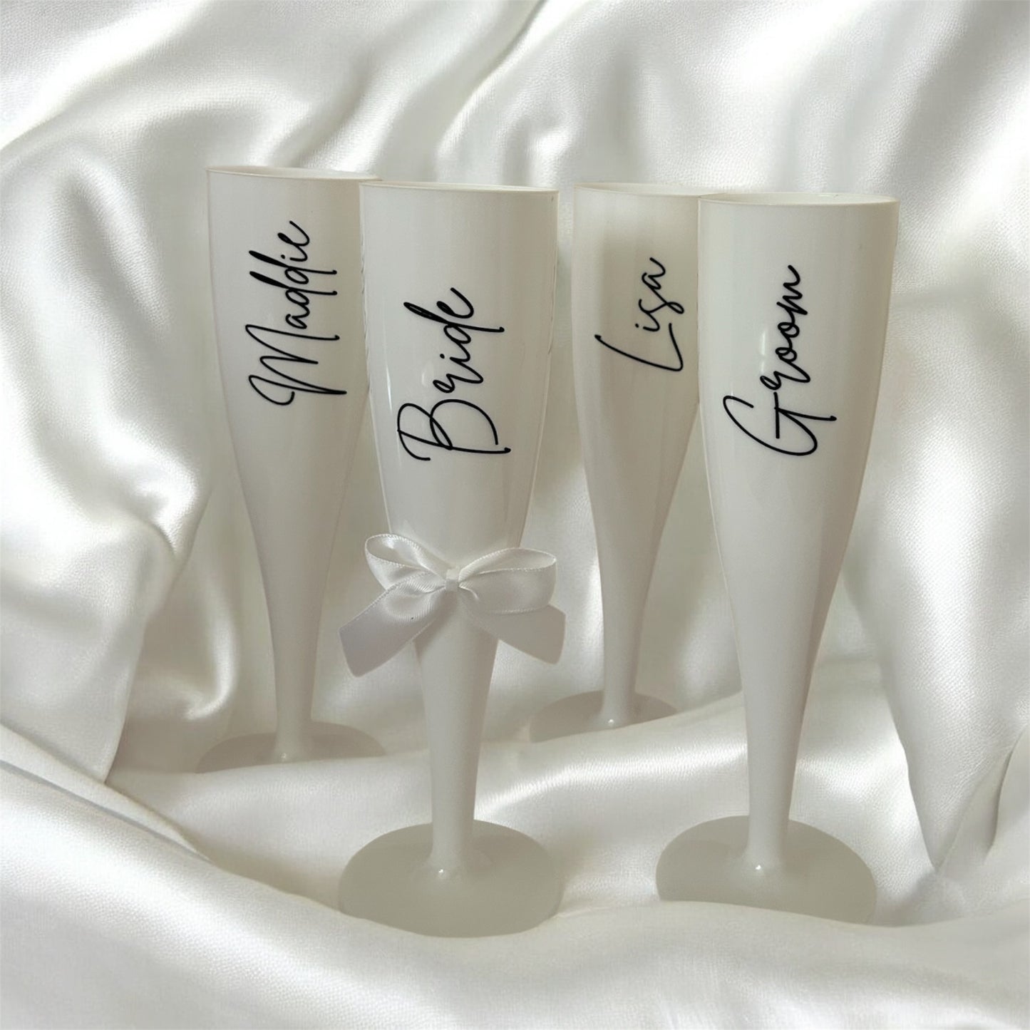 Personalised (Plastic) Champagne Flutes
