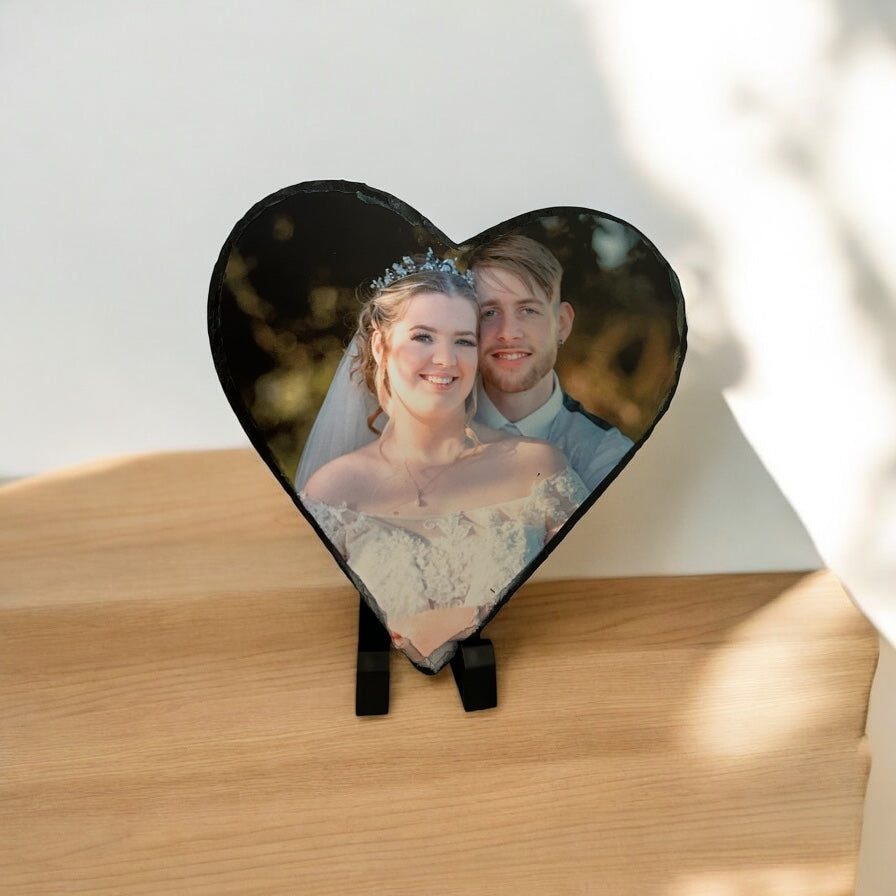 Heart-Shaped Photo Slate – A Timeless Keepsake