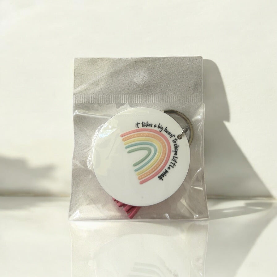 Pink Teacher Keyring
