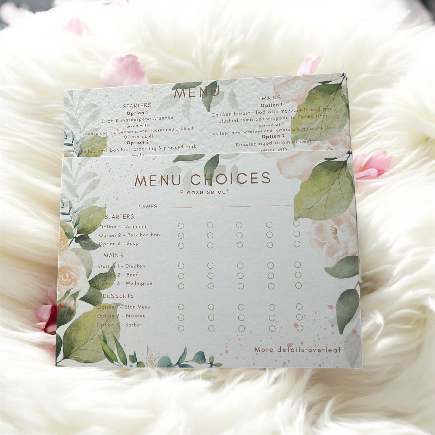 Bespoke Wedding Invitation Suite – Luxury Card, Customisable Invite, RSVP, Menu & Details Cards