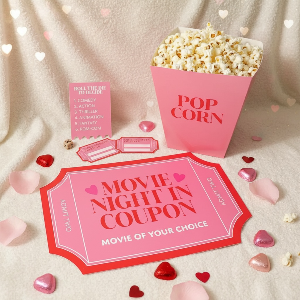 Movie night in set