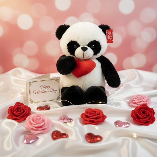 Valentines Panda plush