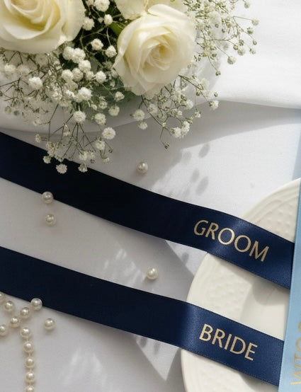 Personalised Wedding Ribbon with Names | Custom Bride & Groom Ribbon | Wedding Gift Wrap Ribbon | Favour Ribbon | Bridal Details