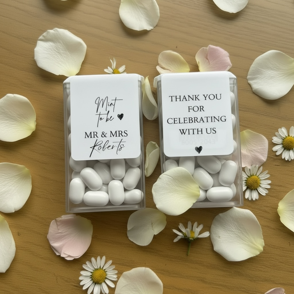 Personalised Wedding Favour Stickers – Mint To Be Labels – Custom Thank You Stickers – Wedding Favours, Party Favours, Sweet Labels