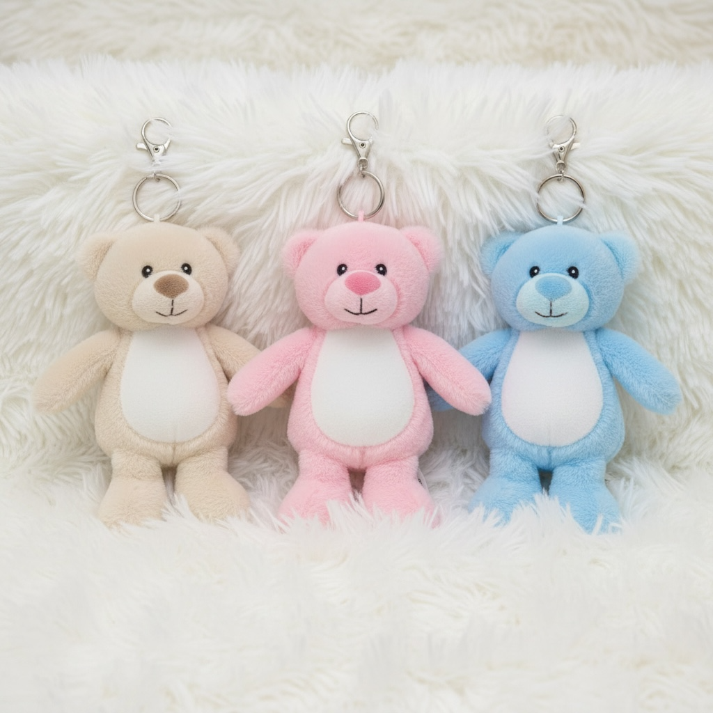Anxiety Comfort Keychain Plush | Hug Me Keyring | Emotional Support Gift | Cute Bear Bunny Keychain | Mental Health Gift